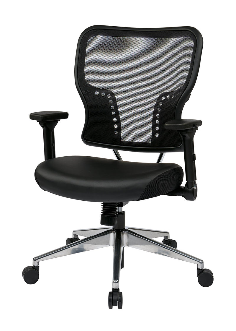 Office Star Products - Deluxe 2 TO 1 Mechanical Height Adjustable Arms Chair - 213-E37P91F3