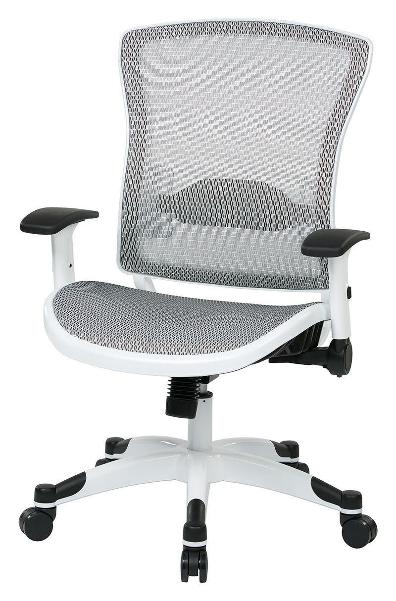 Office Star Products - White Frame Managers Chair - 317W-W11C1F2W