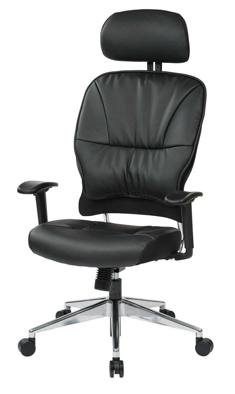 Office Star Products - Black Bonded Leather Managers Chair – 32-E33P918PHL