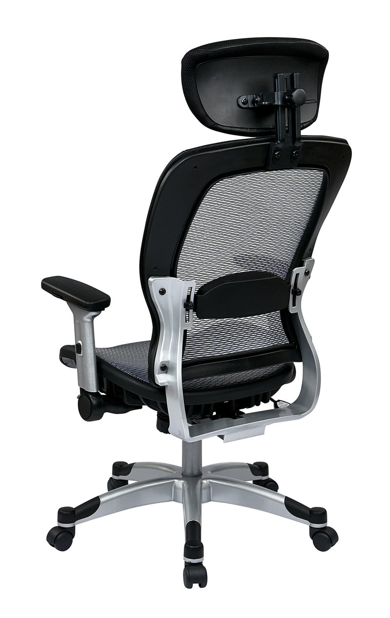 Office Star Products - Professional Light Air Grid Back and Seat Chair With Headrest – 327-66C61F6HL