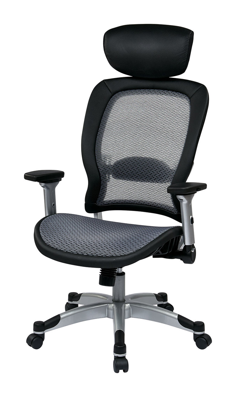 Office Star Products - Professional Light Air Grid Back and Seat Chair With Headrest – 327-66C61F6HL