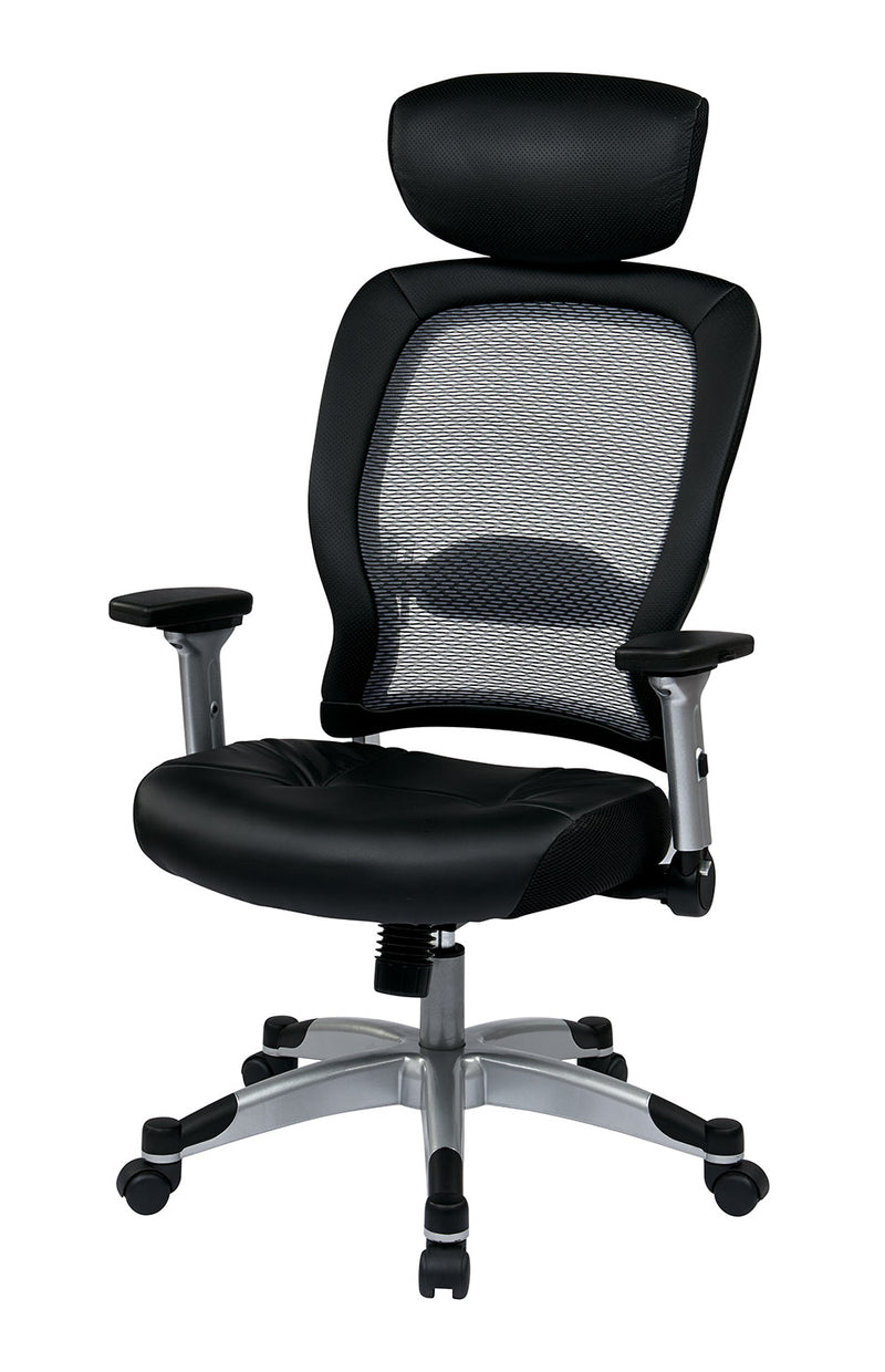 Office Star Products - Professional Light Air Grid Back Chair with Headrest – 327-E36C61F6HL