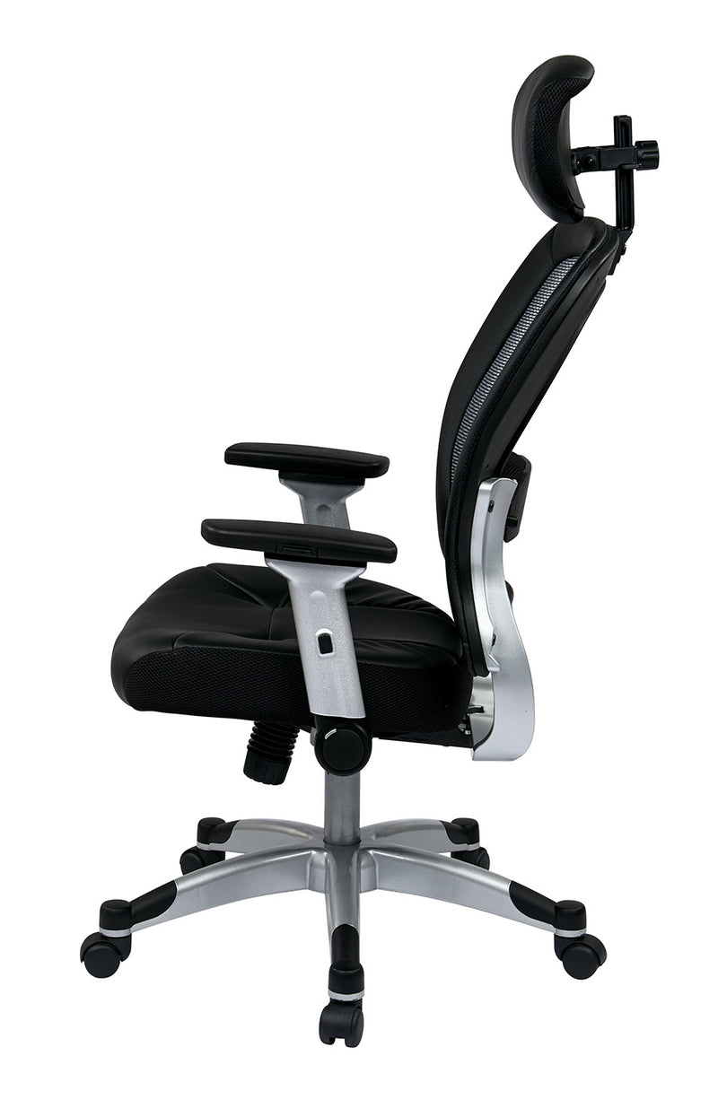 Office Star Products - Professional Light Air Grid Back Chair with Headrest – 327-E36C61F6HL