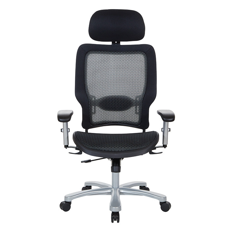 Office Star Products - Big & Tall Air Grid® Manager's Chair with Headrest - 63-11A653RHM
