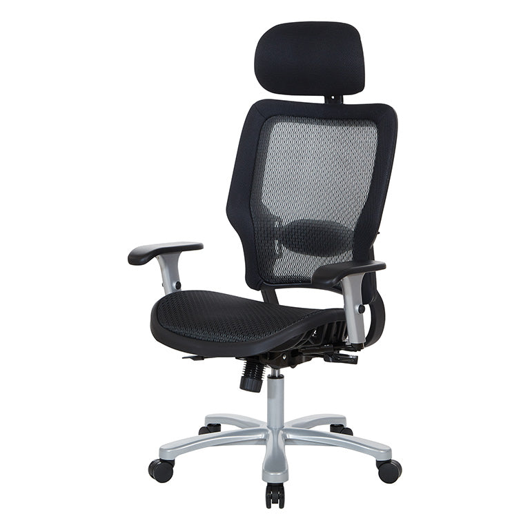 Space Seating by Office Star Products BIG & TALL AIR GRID® MANAGER'S CHAIR WITH HEADREST - 63-11A653RHM