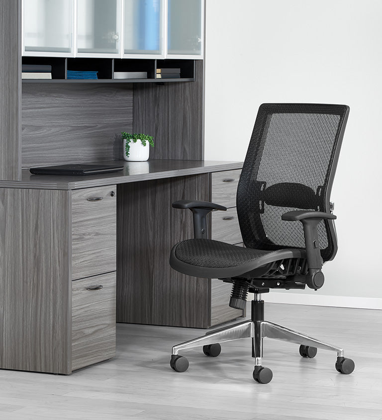 Office Star Products - Black Matrix Back Manager's Office Chair with Black Matrix Seat - 867A-11P91F2