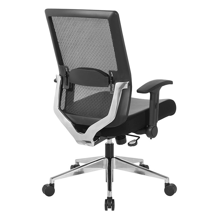 Office Star Products - Black Matrix Back Manager's Office Chair with Black Bonded Leather Seat - 867A-E31P91F2