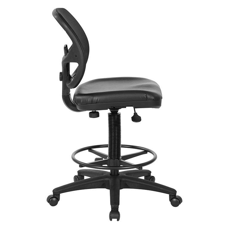Work Smart Deluxe Screen Back Drafting Chair with Adjustable Footring by Office Star - DC2990V
