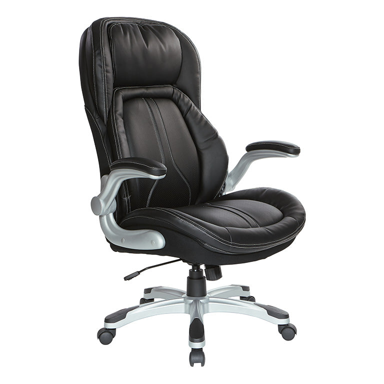 Pro Line II by Office Star Products DELUXE BONDED LEATHER EXECUTIVE CHAIR - ECH620636