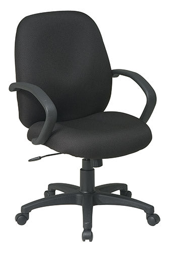 Executive Mid Back Managers Chair with Fabric Back by Office Star - EX2651