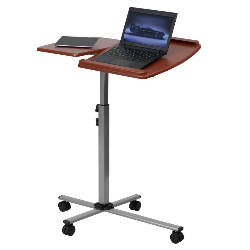 FLASH Dunbar Angle and Height Adjustable Mobile Laptop Computer Table with Cherry Top - NAN-JN-2762-GG