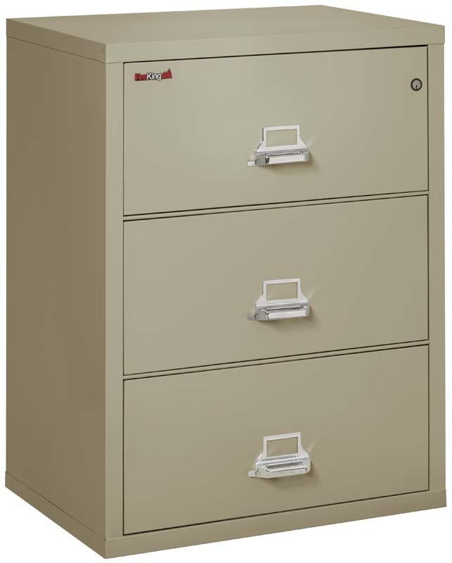 FireKing 3 Drawers Lateral 31" Wide Classic High Security Lateral File Cabinet - 3-3122-C
