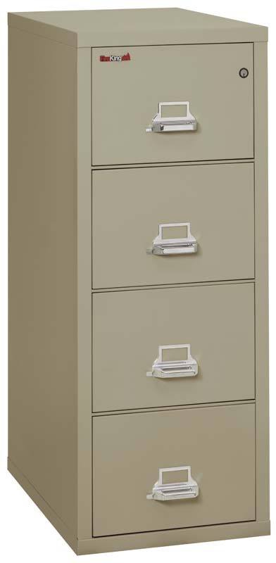 FireKing 4 Drawers Letter 31 1/2" Depth Classic High Security Vertical File Cabinet - 4-1831-C