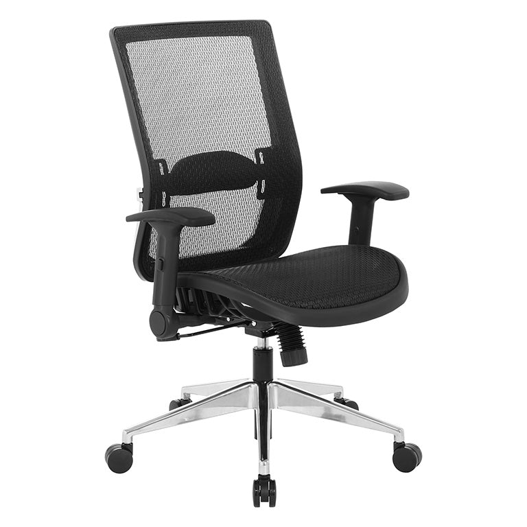 Office Star Products - Black Matrix Back Manager's Office Chair with Black Matrix Seat - 867A-11P91F2