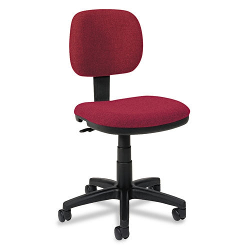 HON Basyx VL610 Series Swivel Task Chair, Burgundy Fabric/Black Frame