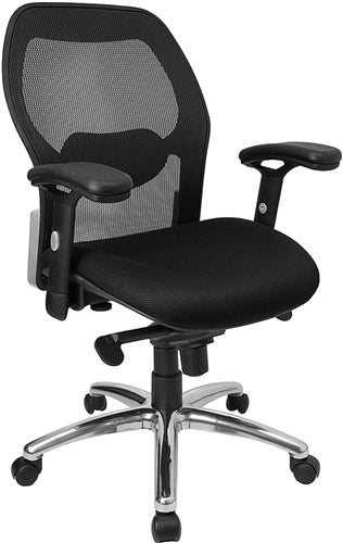 FLASH Albert Mid-Back Black Office Chair - Product Photo 2