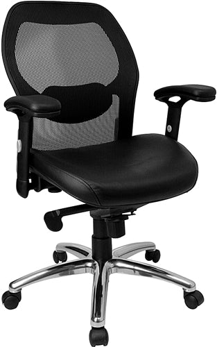 FLASH Albert Mid-Back Black Office Chair - Product Photo 1