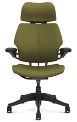 Freedom Chair By Humanscaler: Standard Gel Arms with Textile + As Shown - Standard Casters