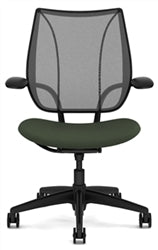 Liberty Conference/Task Office Chair: Torque - Aluminum + Black w/ Black Trim + Upgrade to Gel Seat