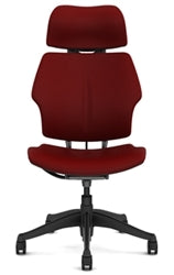 Freedom Ergonomic Chair With Leather Textile: As Shown - Standard Casters
