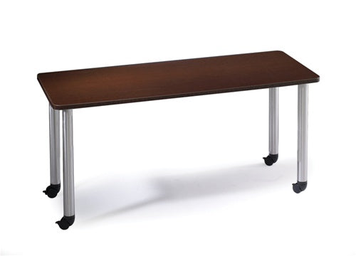 Training Classroom Tables By Maverick: Brushed Steel Post Legs MMLEGTRS