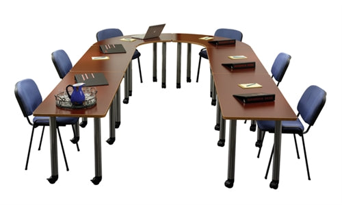 Training Classroom Tables By Maverick: Black Post Legs MMLEGTRB