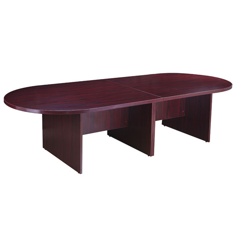 Boss 120"W x 47"D Race Track Conference Table-Mahogany