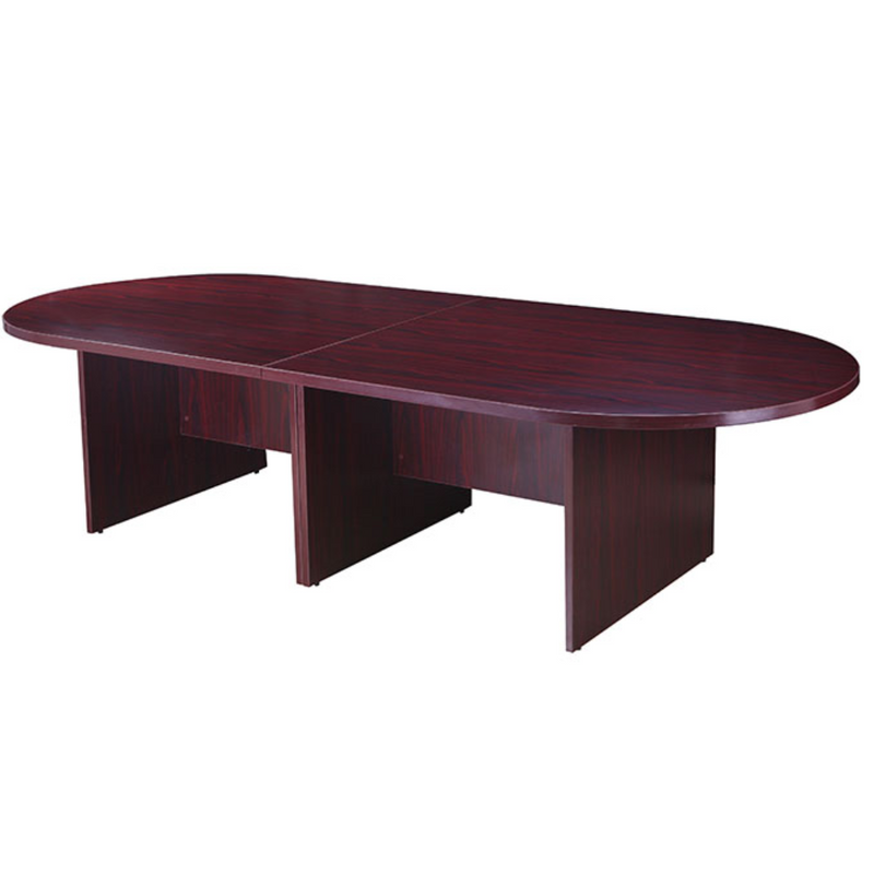Boss 120"W x 47"D Race Track Conference Table-Mahogany
