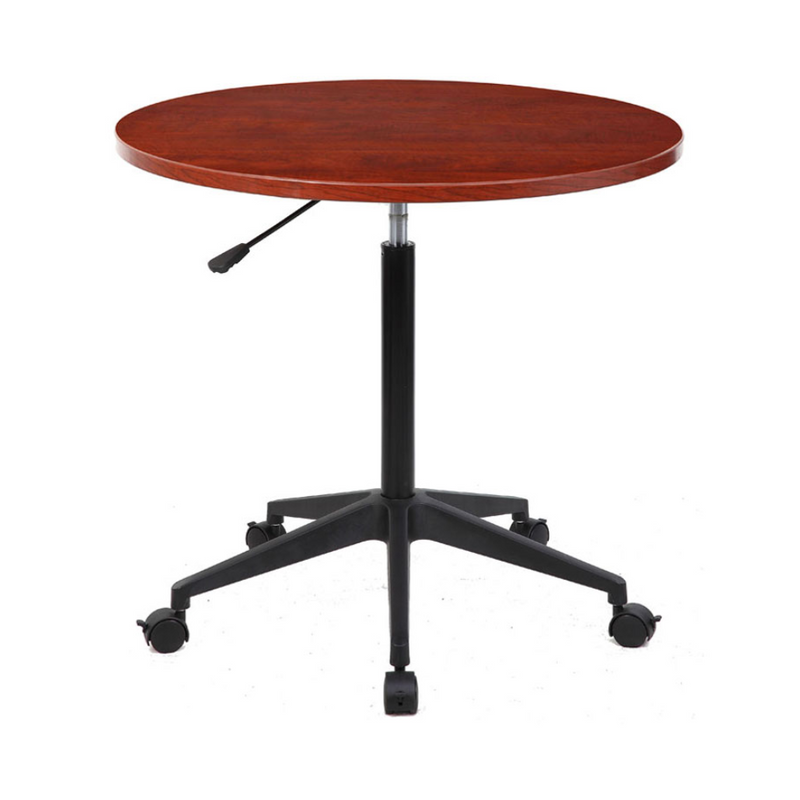 Boss 32″ Mobile Round Table, Cherry