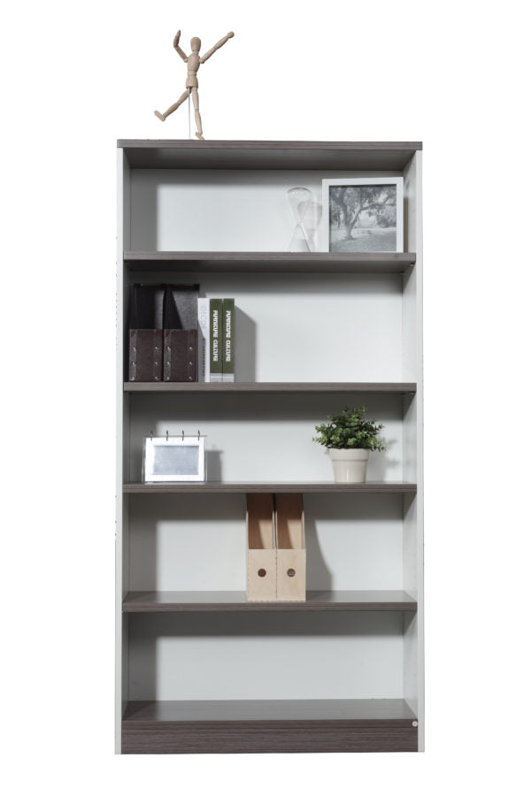 Boss Simple System 35 x 12 Bookcase, Driftwood/White