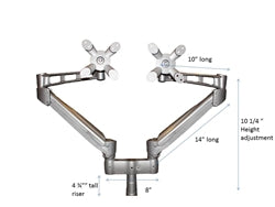 Symmetry Unity Automatic Arm for Two Monitors