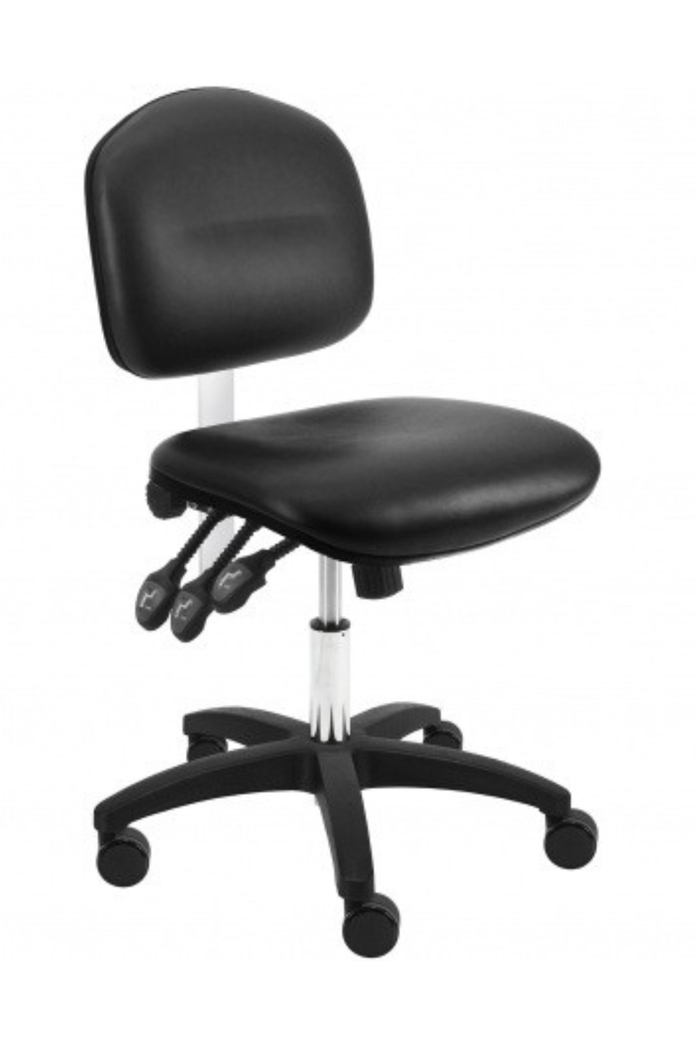 Bench Depot Lincoln Cleanroom Office Desk Ht. Chairs 3 Lever Nylon Blu