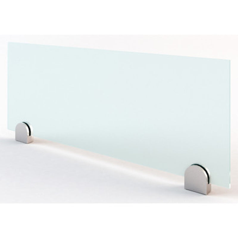 Office Source Fuse Collection Tempered Frosted Glass Screen with Brackets - 30" x 12" - OSTMGF3012T