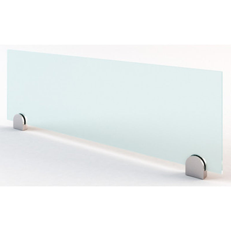 Office Source Fuse Collection Tempered Frosted Glass Screen with Brackets - 36" x 12" - OSTMGF3612T