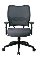 Silla de lujo Space Seating de Office Star Products con respaldo de Veraflex color carbón y asiento de tela Veraflex - 13-V44N1WA