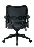 Silla de lujo Space Seating de Office Star Products con respaldo de Veraflex color carbón y asiento de tela Veraflex - 13-V44N1WA