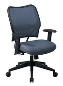 Sillón Space Seating de Office Star Products DELUXE CON RESPALDO VERAFLLEX AZUL NIEBLA Y ASIENTO DE TELA VERAFLLEX - 13-V77N1WA