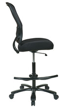 Office Star Products - Big Man's Dark AirGrid Back with Black Mesh Seat Double layer Seat Drafting Chair - 15-37A720D