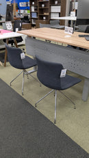 CLEARANCE iDesk Series TIKAL Guest Chair with Spider Base – Dark Pewter Fabric