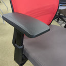 Seat on it Red Mesh Back and Gray Fabric Seat