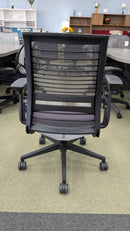 USED REFURBISHED Steelcase Think Task Chair – Mesh Back & Purple Vinyl Seat
