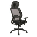 Office Star Products - Silla Profesional Deluxe con Respaldo de Malla Transpirable Negra – 25004