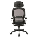 Office Star Products - Silla Profesional Deluxe con Respaldo de Malla Transpirable Negra – 25004
