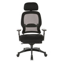 Office Star Products - Silla Profesional Deluxe con Respaldo de Malla Transpirable Negra – 25004