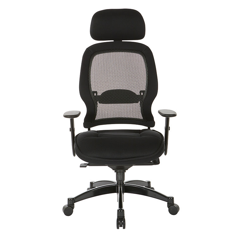 Office Star Products - Professional Deluxe Black Breathable Mesh Back Chair – 25004