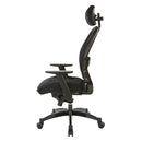 Office Star Products - Silla Profesional Deluxe con Respaldo de Malla Transpirable Negra – 25004