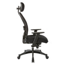 Office Star Products - Silla Profesional Deluxe con Respaldo de Malla Transpirable Negra – 25004