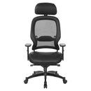 Office Star Products - Silla profesional de malla transpirable negra para espalda – 27008