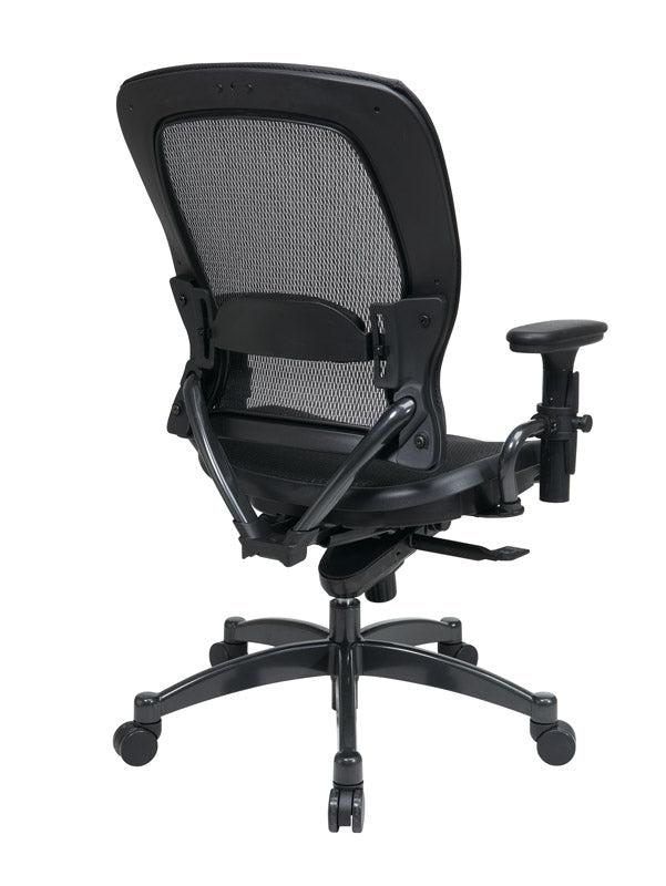 Space Seating by Office Star Products PROFESSIONAL BLACK BREATHABLE MESH CHAIR - 2787