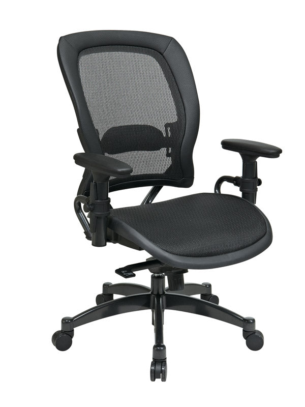 Space Seating by Office Star Products PROFESSIONAL BLACK BREATHABLE MESH CHAIR - 2787